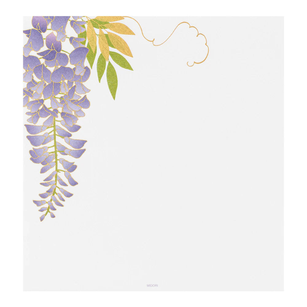 LETTER PAD 951 FOUR DESIGNS SILK-PRINTING WISTERIA S2