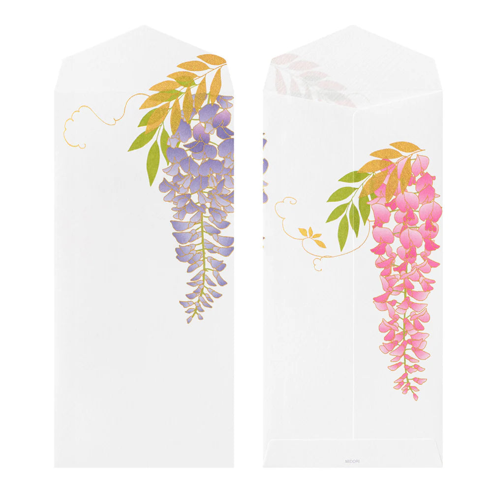 ENVELOPE 952 FOUR DESIGNS SILK-PRINTING WISTERIA S2
