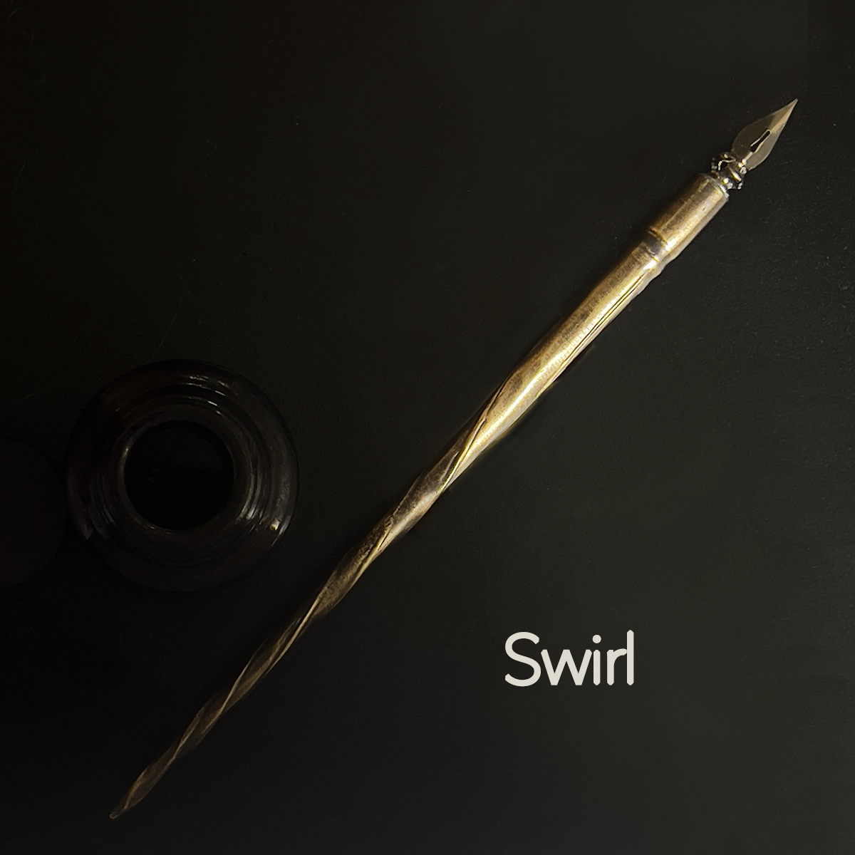 BRONZE plated DIP PENS from FRANCE -  Hand Cast PEWTER