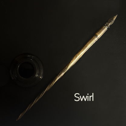 BRONZE plated DIP PENS from FRANCE -  Hand Cast PEWTER