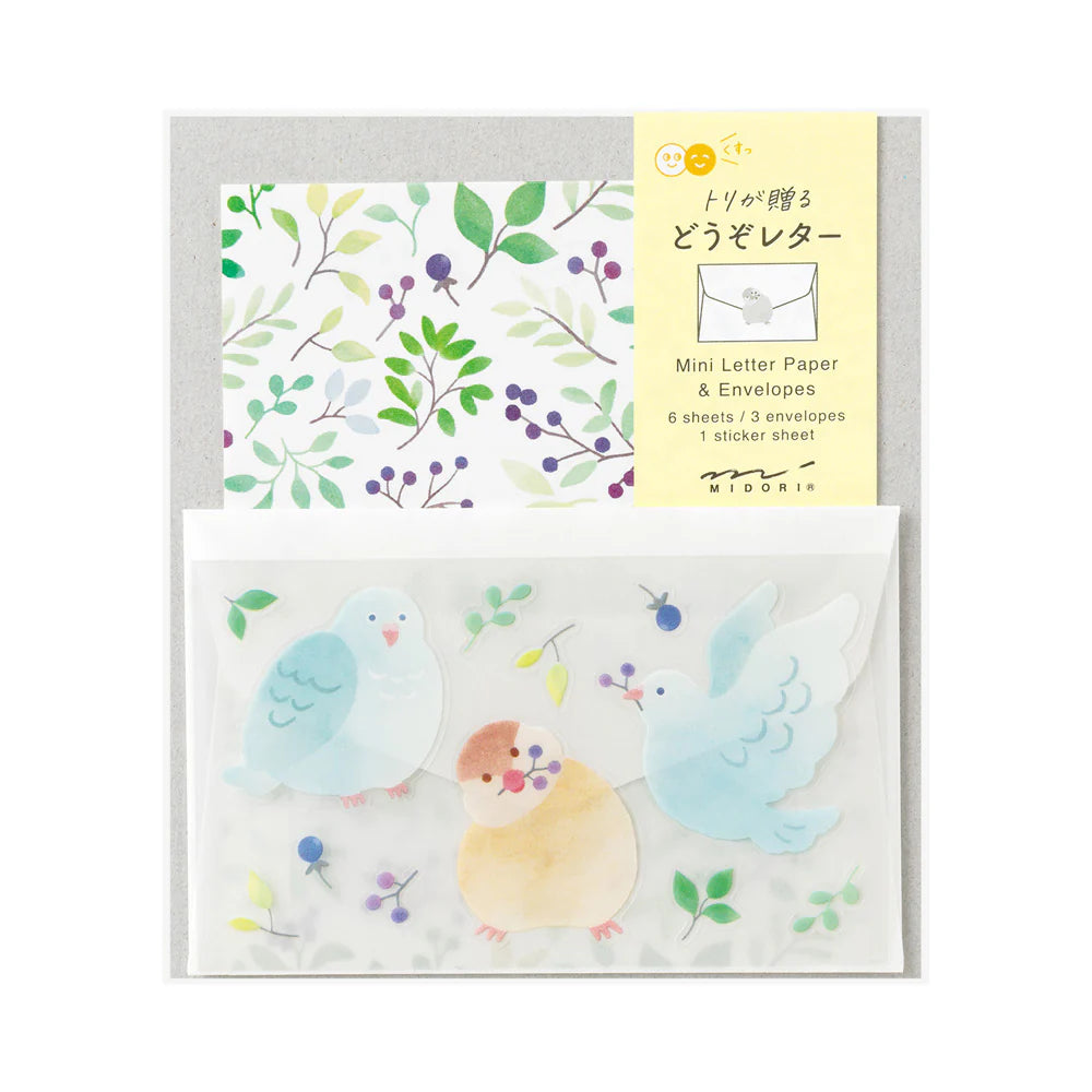 MINI LETTER PAPER & ENVELOPES WITH STICKERS 944 FOR YOU BIRD
