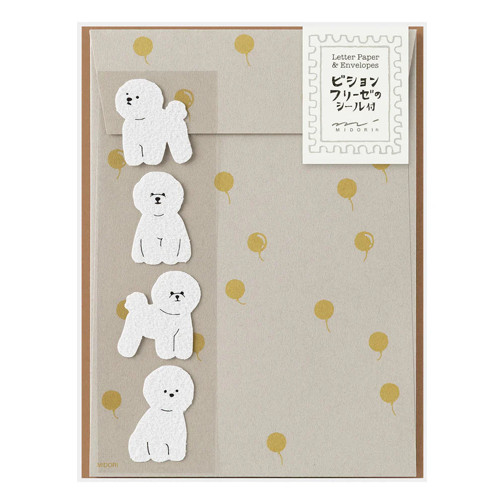 LETTER PAPER & ENVELOPES WITH STICKERS 949 BICHON FRISE