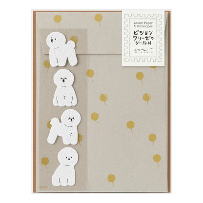 LETTER PAPER & ENVELOPES WITH STICKERS 949 BICHON FRISE