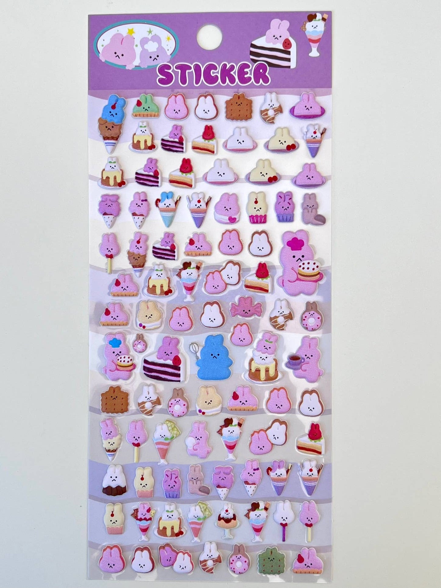 Tiny Animal Puffy Assorted Stickers
