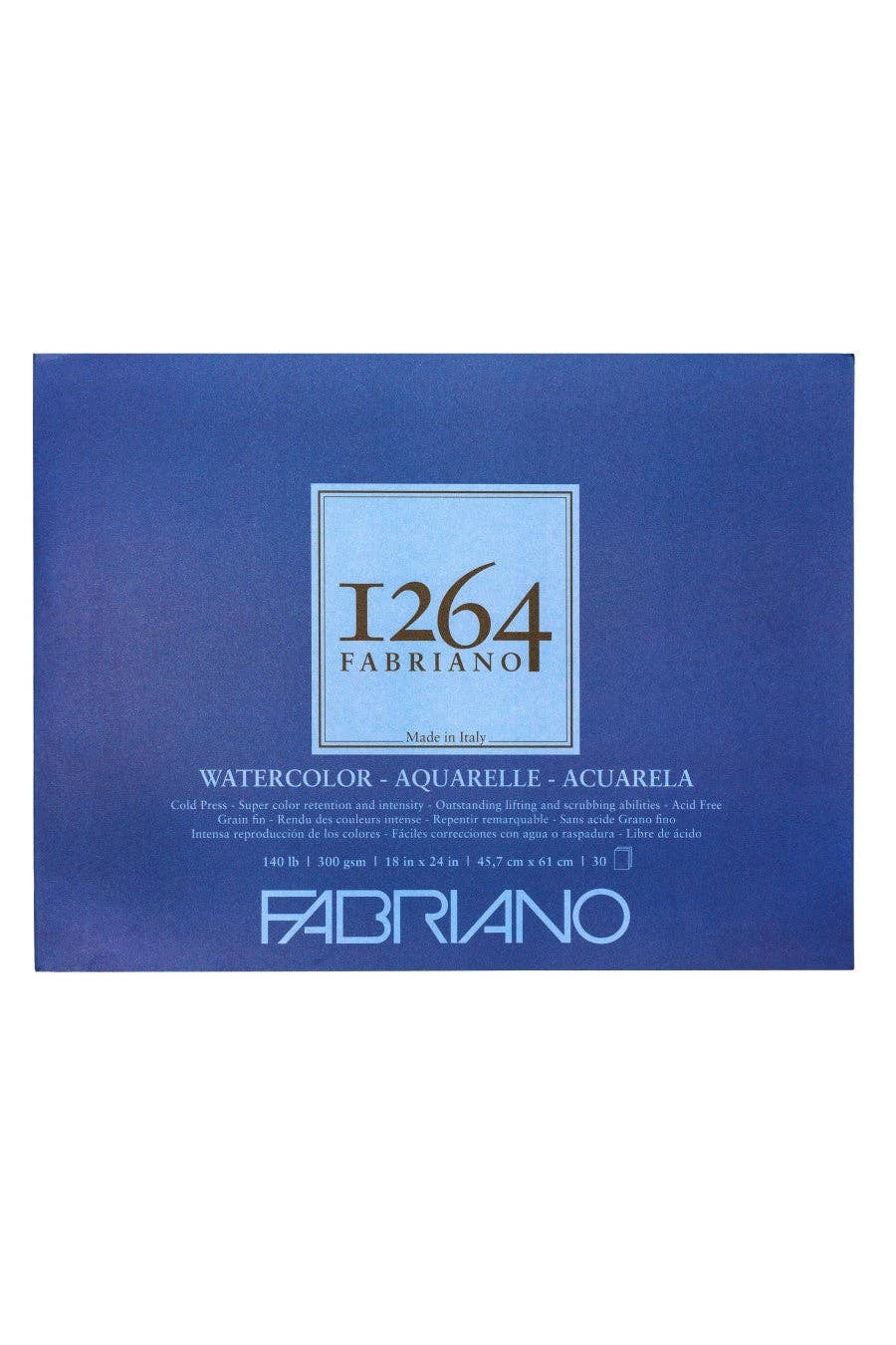 Fabriano 1264 Watercolor Pad, 140 140lb. (300gsm)