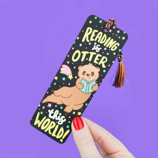 Reading Is Otter This World Funny Animal Pun Bookmark