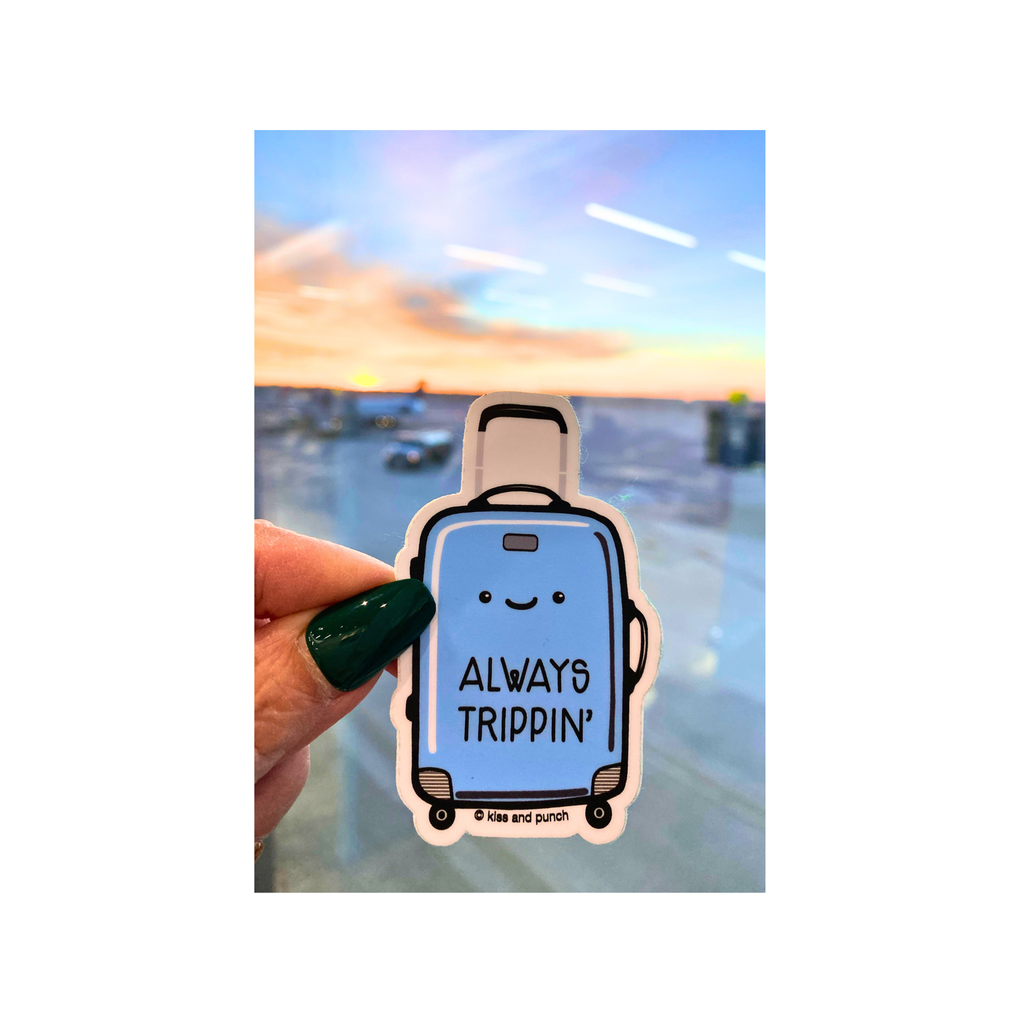 Always Trippin' Suitcase Diecut Vinyl Sticker
