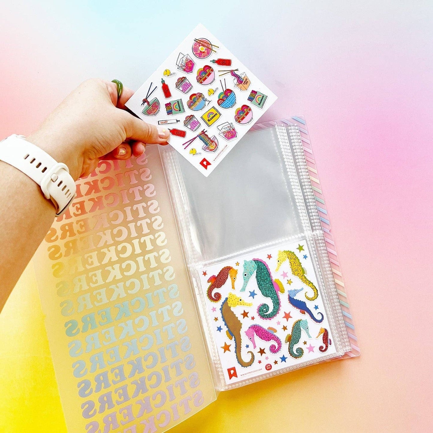 Colorful Stickers Pocket Sticker Keeper
