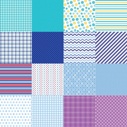 Stripes, Dots, and Plaids Patterned Paper Pack
