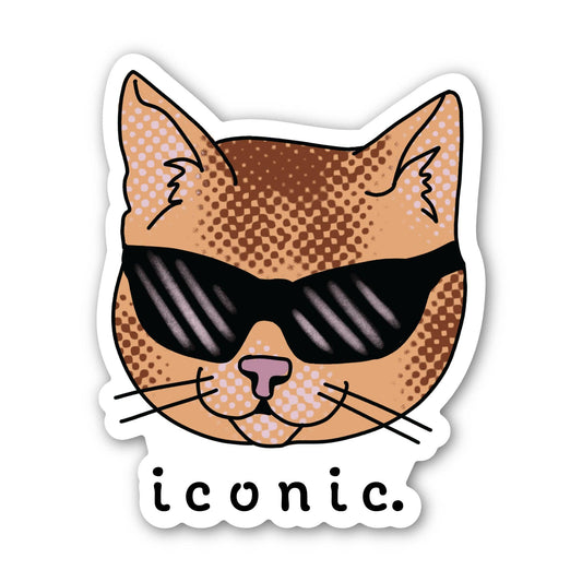 Iconic Cat in Sunglasses Sarcasm Sticker