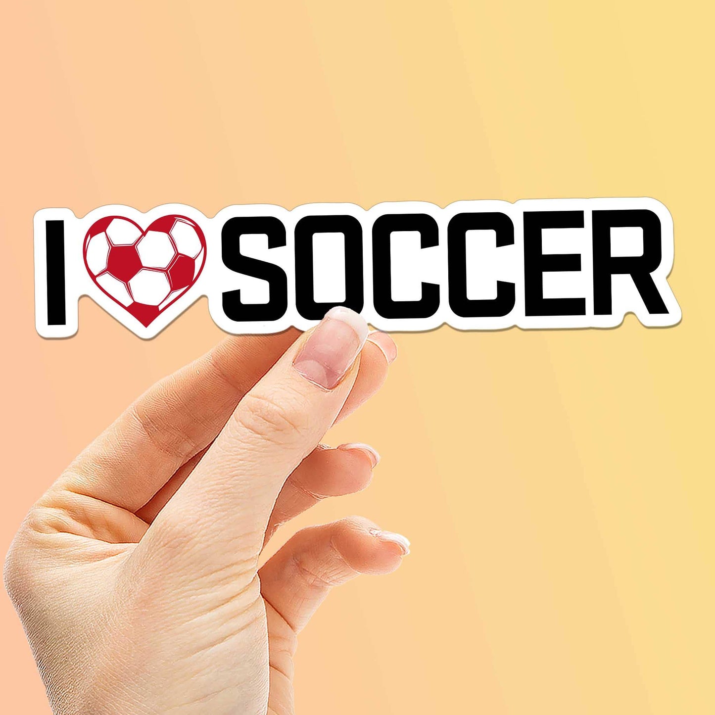 I Love Soccer Sticker