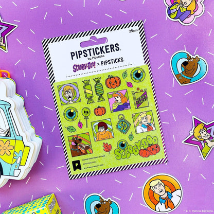 Pipstickers Scooby-Doo glow-in-the-dark sticker pack, angled view