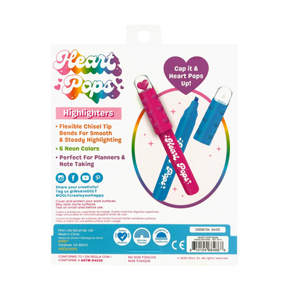 Heart Pops: Neon Highlighters