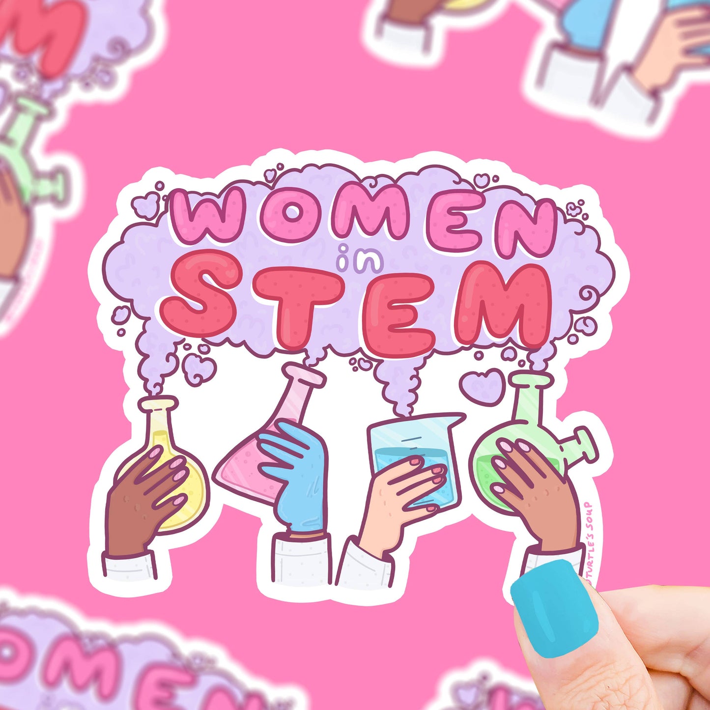 Women In STEM Science Vinyl Sticker