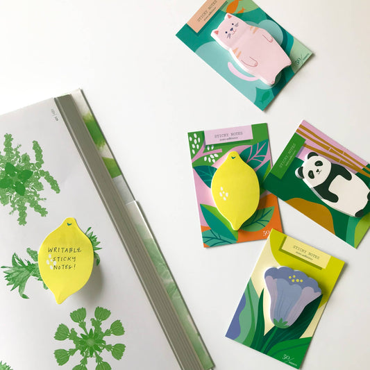 Penguin die-cut sticky notes with penguin illustration, multiple sheets