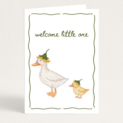 Welcome Little One Greeting Card, Baby Shower Card
