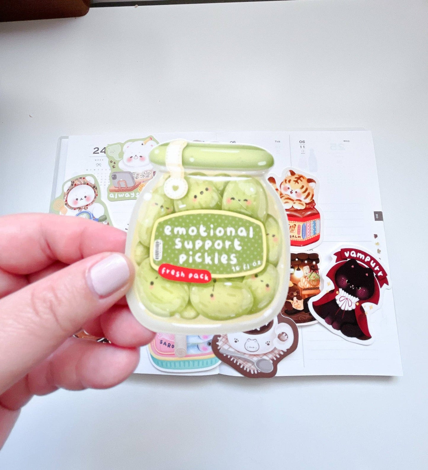 Kuboandlucy Stationery Co | Emotional Support Jar Pickles Vinyl Sticker