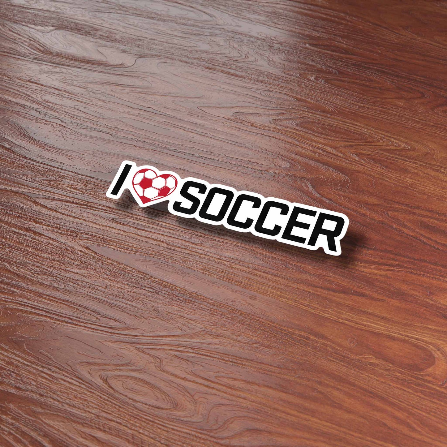 I Love Soccer Sticker