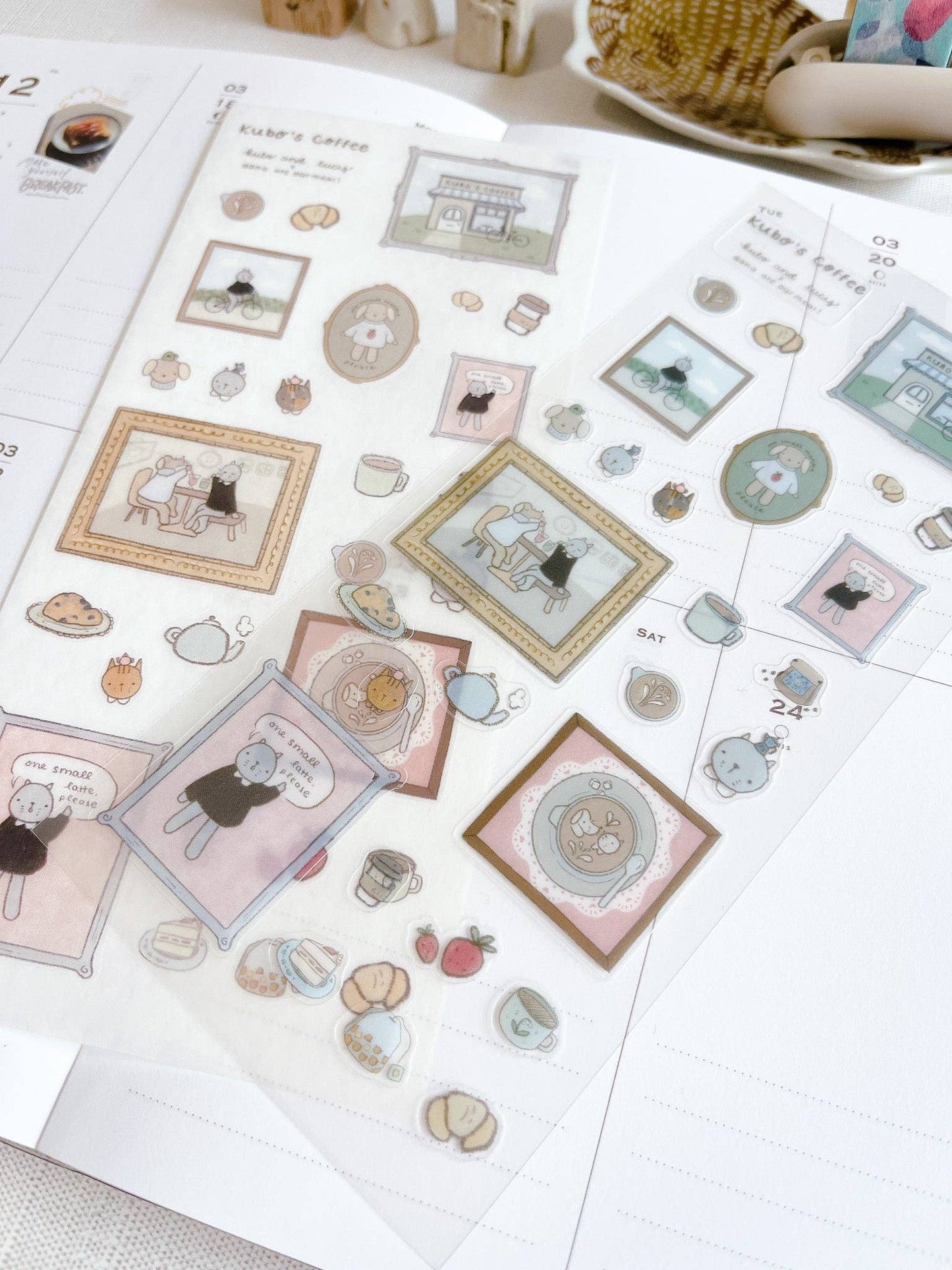 Kuboandlucy x Dana Ate Oatmeal Kubo Cafe Sticker Sheet