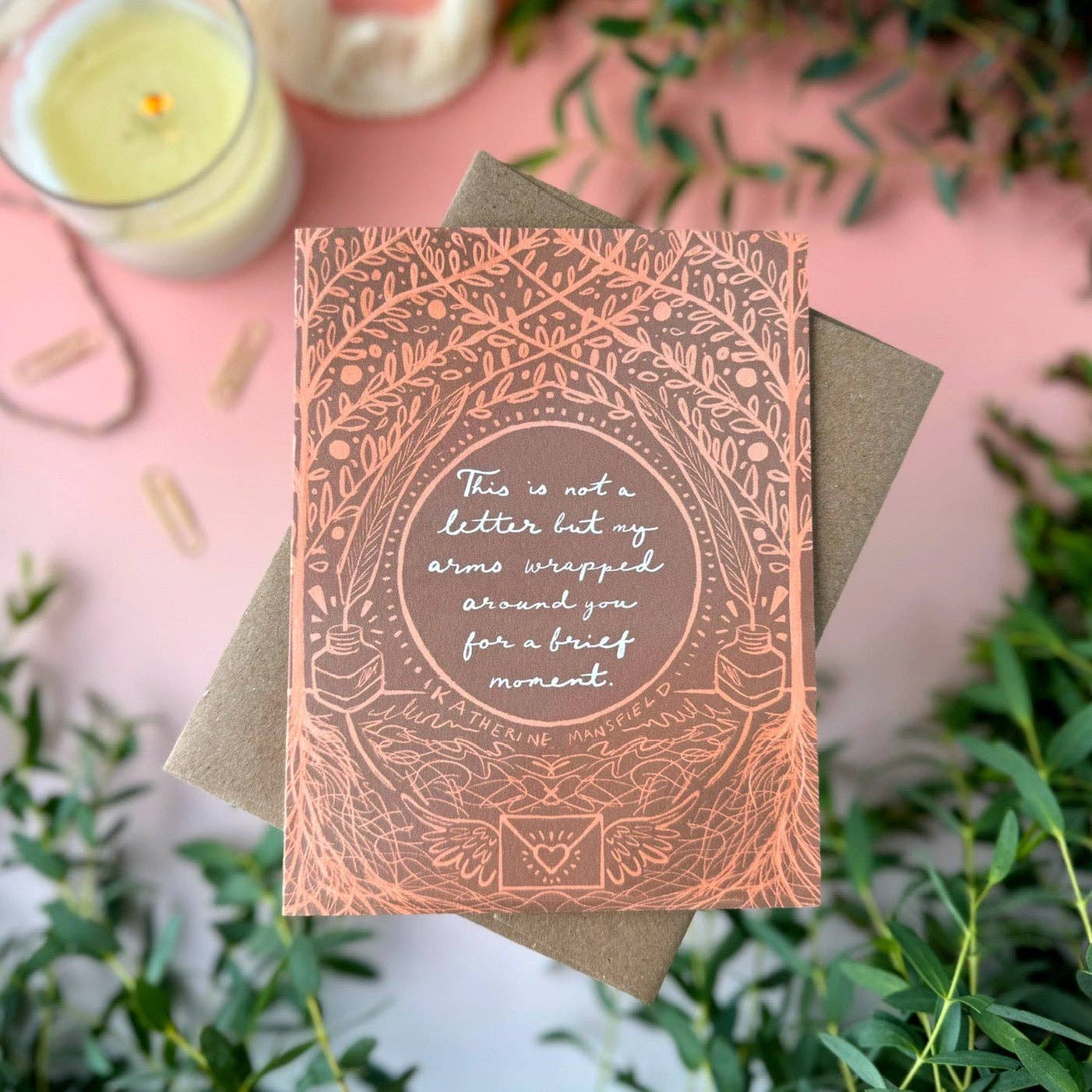 "This is not a Letter" Katherine Mansfield Quote Card — Everyday, Sympathy, Encouragement Card