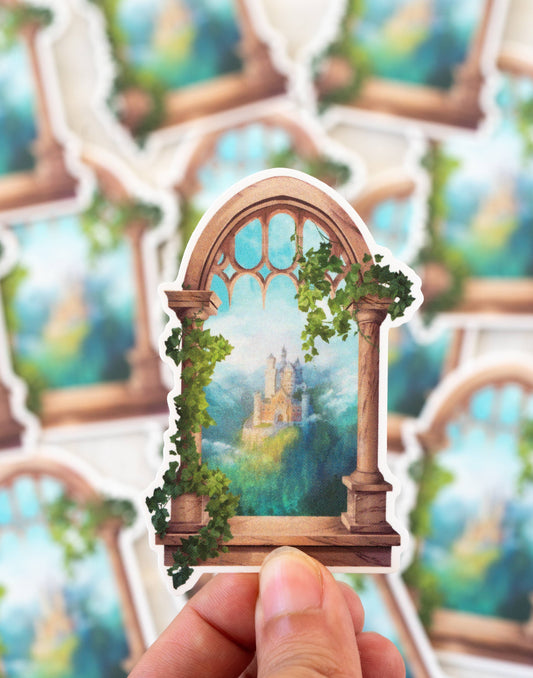 Evergreen Castle Waterproof Vinyl Sticker | Bookish Sticker