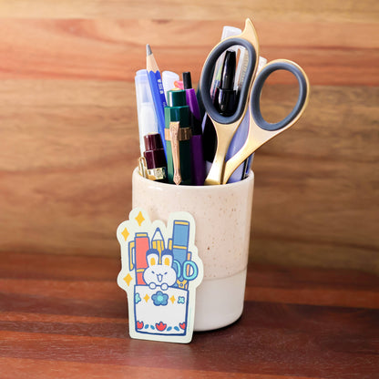 Vinyl Sticker (Holographic) Pen Holder