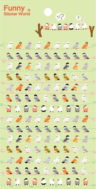 Bird Paper Stickers