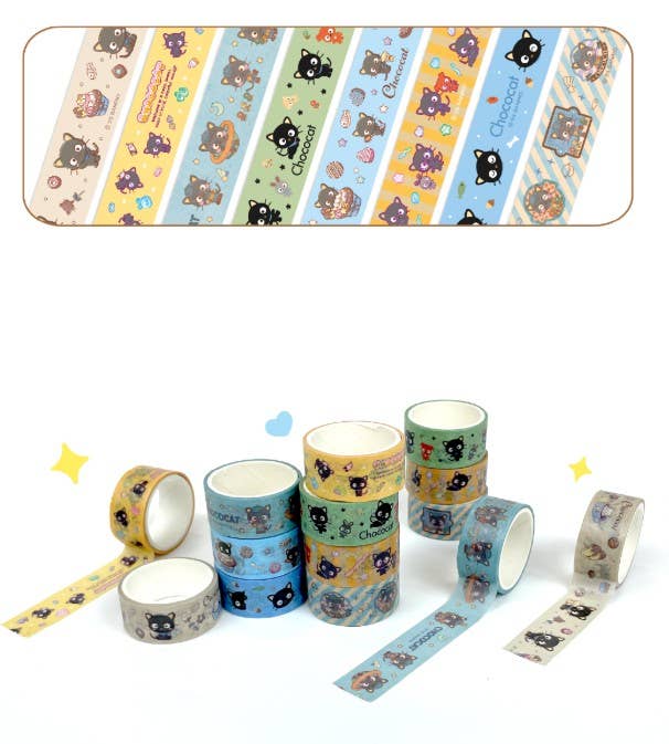 Sanrio Masking Tape Set (8 Rolls) – Chococat & Usahana