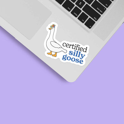 Certified Silly Goose Sticker for Tumbler - Funny Meme Decal