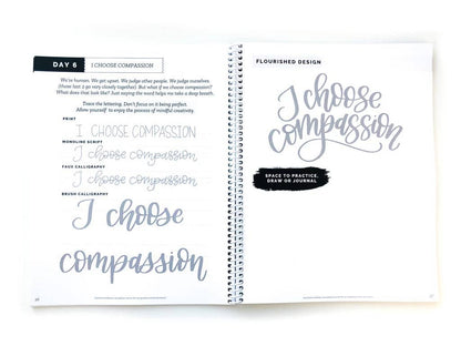 Daily Mindful Lettering: Live with Love Edition