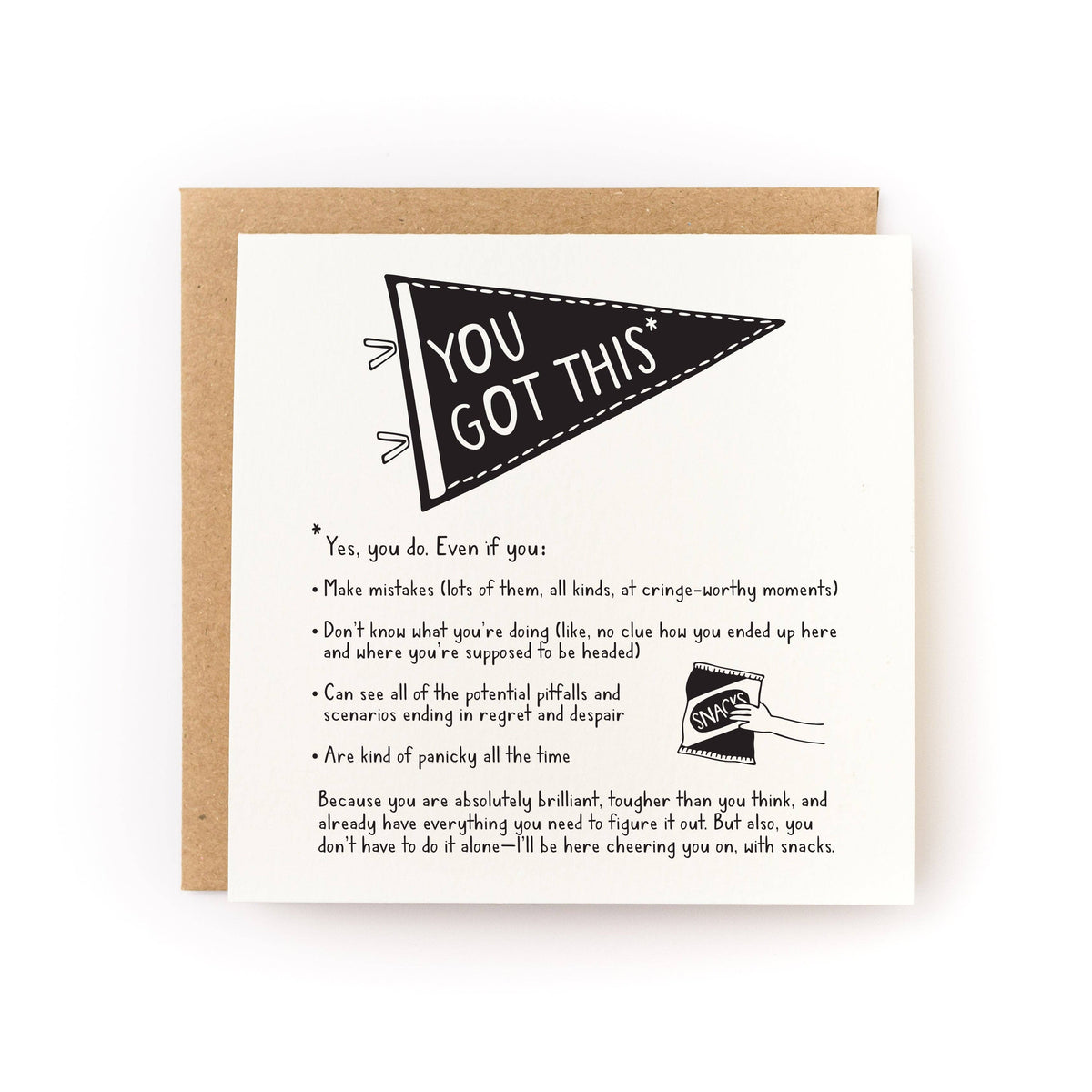 You Got This Encouragement Card - Letterpress Printed