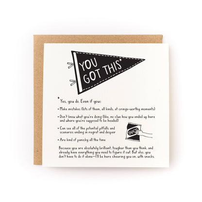You Got This Encouragement Card - Letterpress Printed