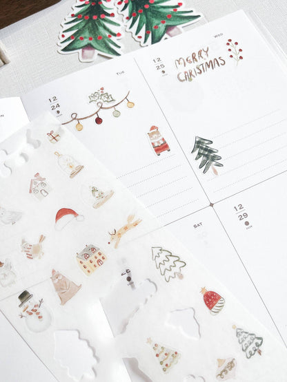 Christmas Elements  Washi Sticker Sheet