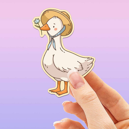 Country Goose Sticker - Cute Spring Animal Decal