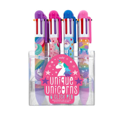 Unique Unicorns: 6 Click Pen (Assorted Colors)