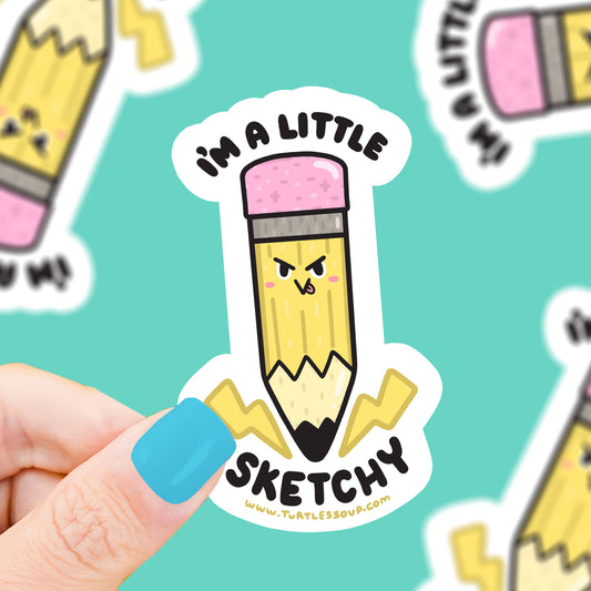 Little Sketchy Pencil Cute Art Supplies Vinyl Sticker