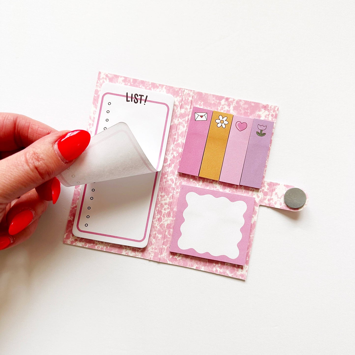 Sticky Note Keeper - Pink Compy Book