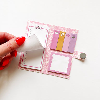Sticky Note Keeper - Pink Compy Book