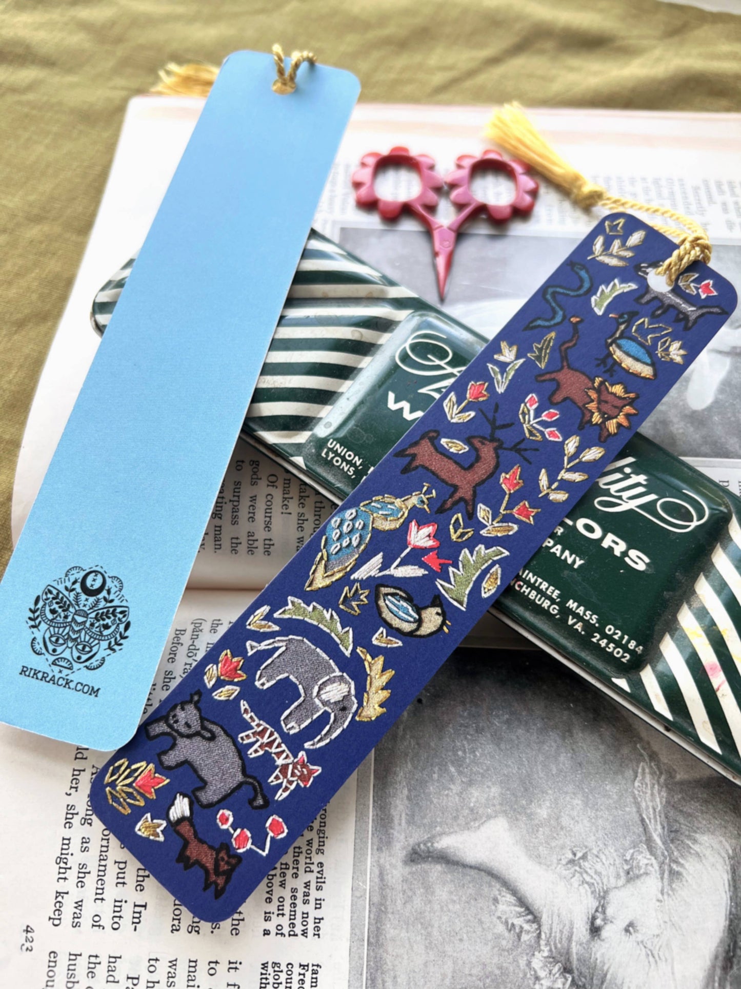 Wildlife Embroidery Tassel Bookmark