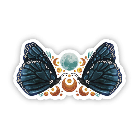 Butterfly and Moon Sticker
