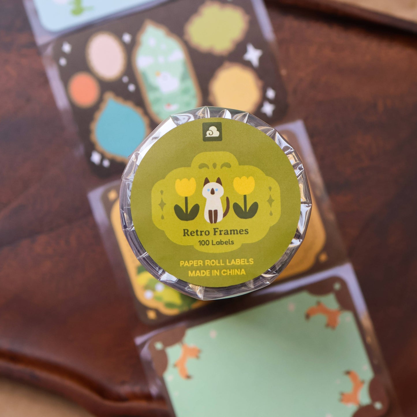 Paper Roll Labels - Retro Frames