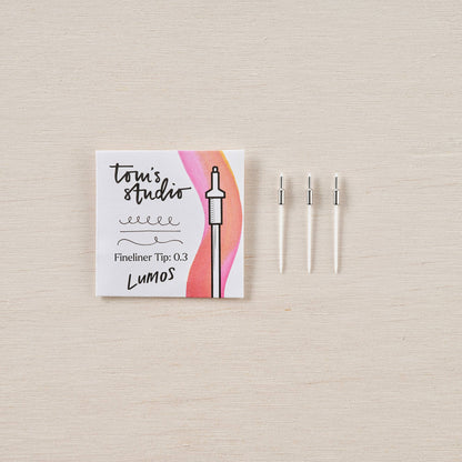 3-pack fineliner markers, tip size 0.3