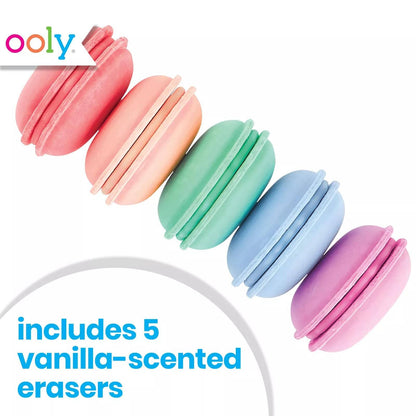 Le Macaron Patisserie: Vanilla Scented Puzzle Erasers (Set of 5)