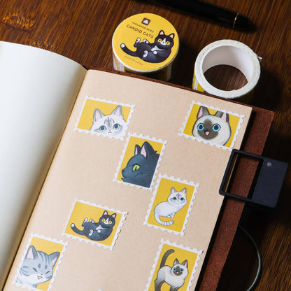 Stamp Washi Tape - Candid Cats