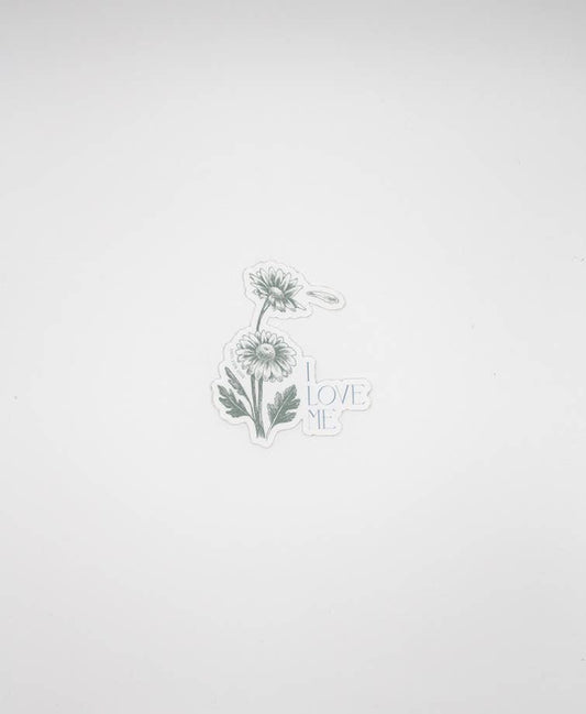 I Love Me Floral Sticker – 3"