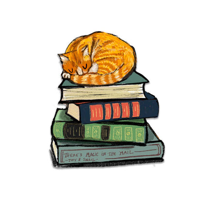 Book Cat Sticker