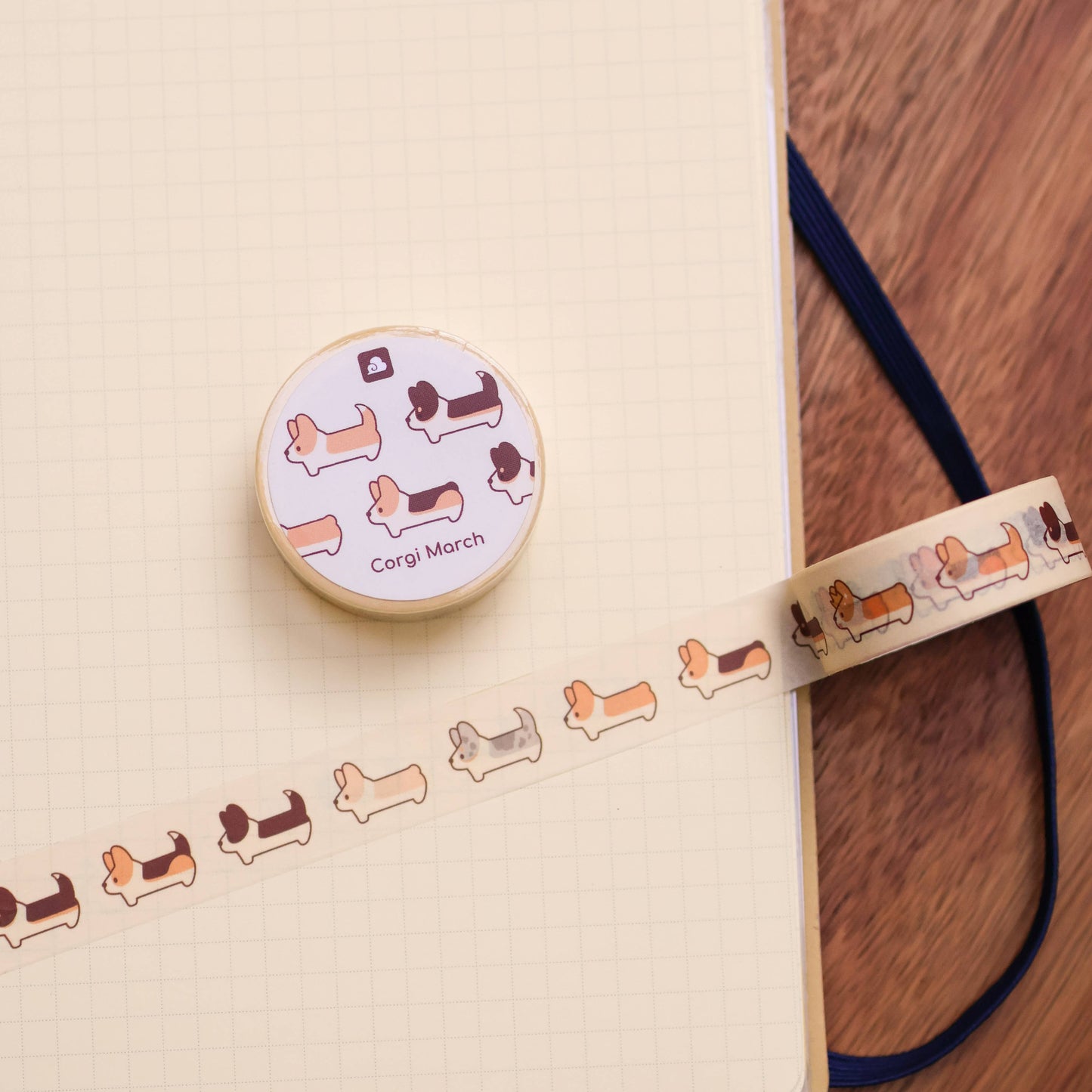 Washi Tape - Corgi March