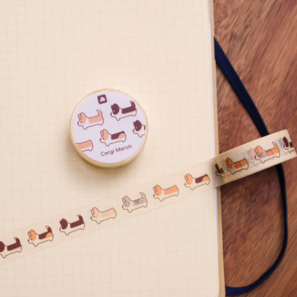 Washi Tape - Corgi March