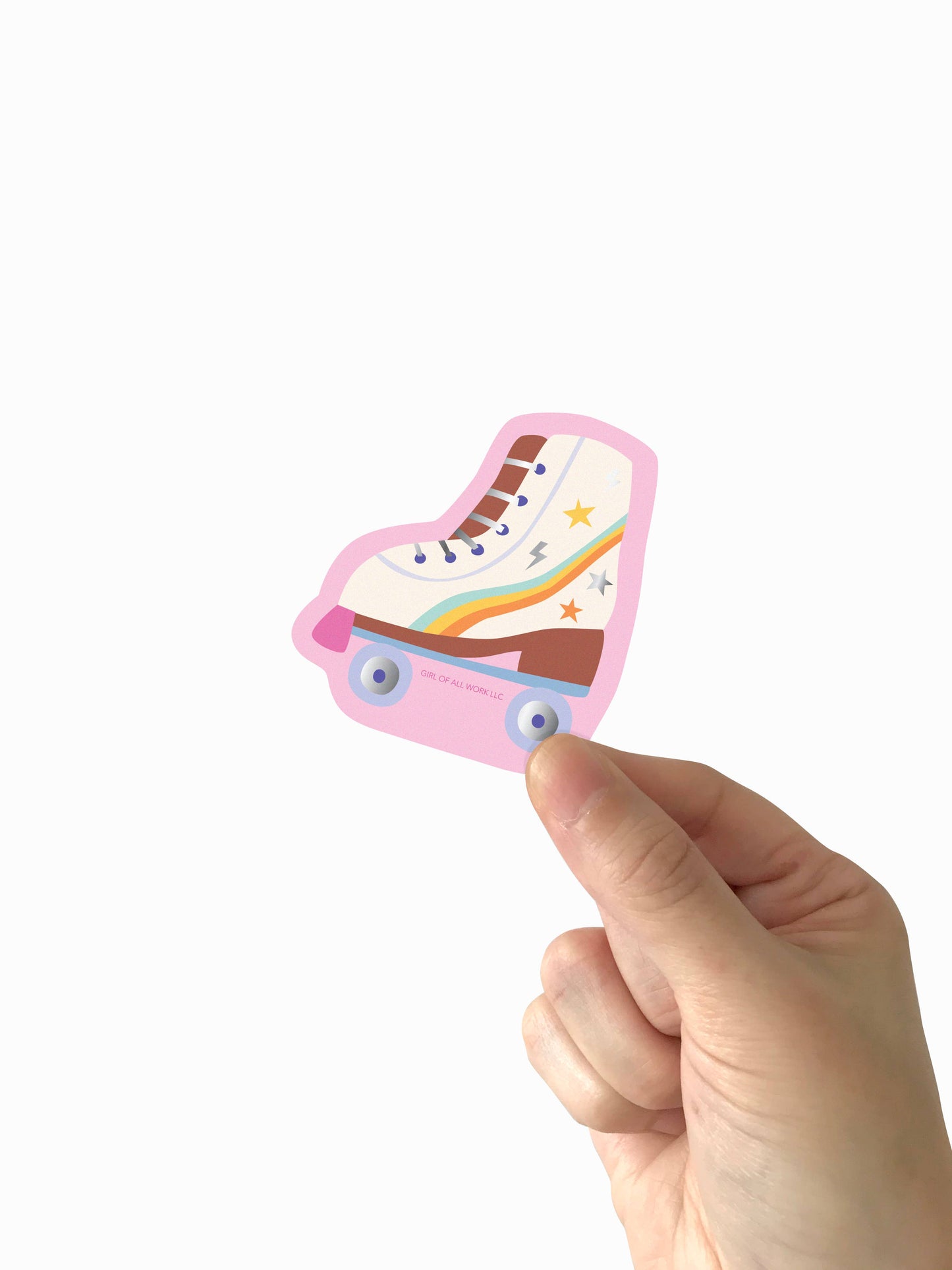 Roller Skates Foil Stamped Vinyl Sticker