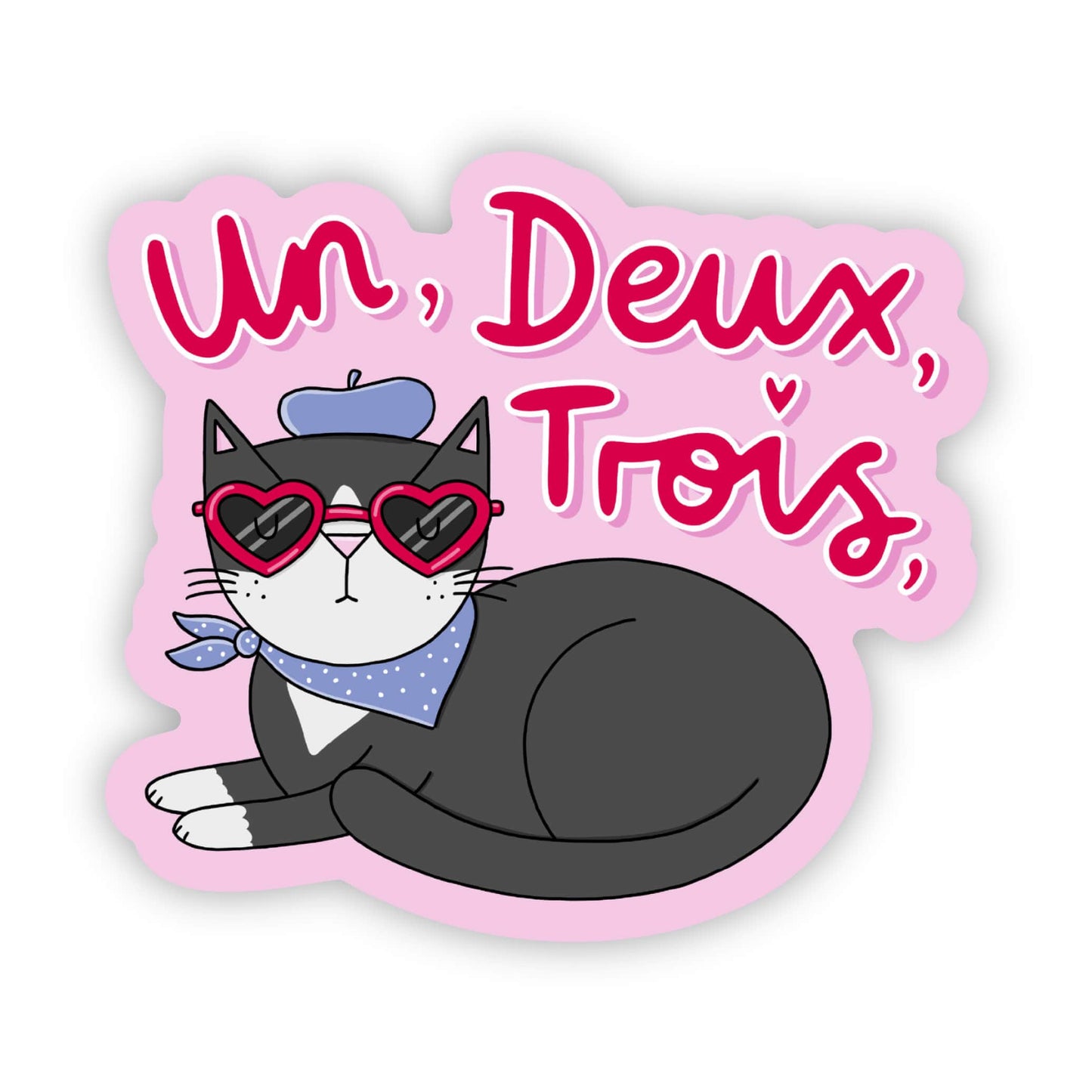 "Un, duex, trois" sticker